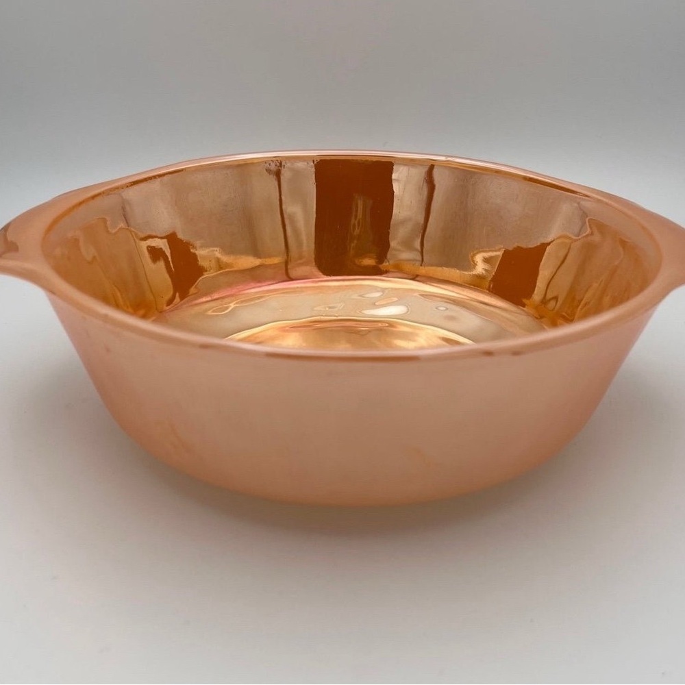 Vintage Peach Lustre 1.5 qt Anchor Hocking #437 dish